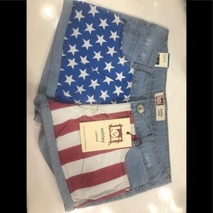l.e.i American flag shorts